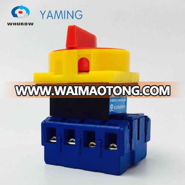 Yaming Locking isolator switch with padlock panel 40A 4 Phases 2 position on-off Changeover rotary switch YMD11-40A/4P